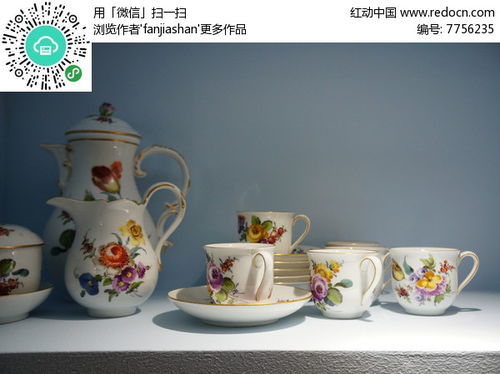 彩繪陶瓷咖啡茶具高清圖片下載 紅動網(wǎng)